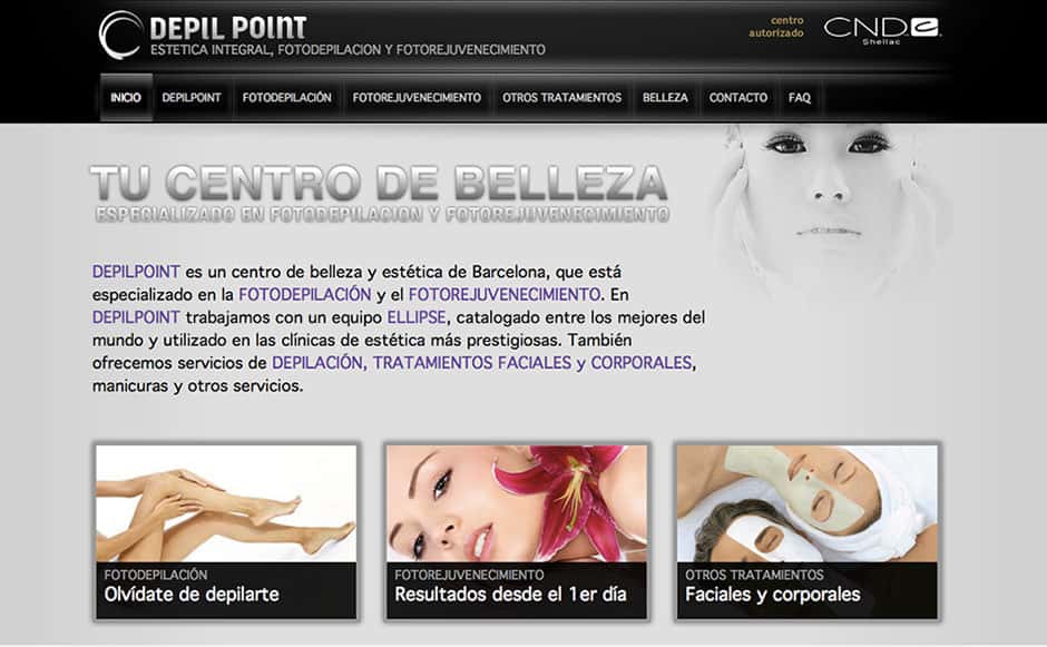 pagina web centro estetica barcelona eduweb