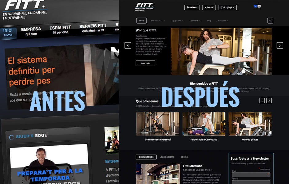 nueva pagina web estudio entrenamiento personal barcelona