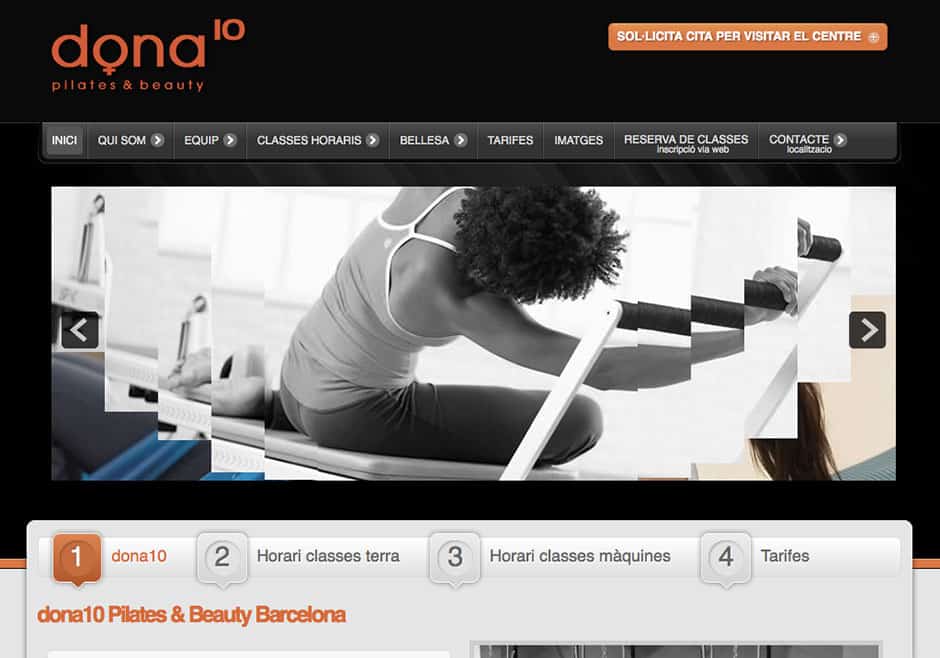 pagina web centro pilates barcelona eduweb