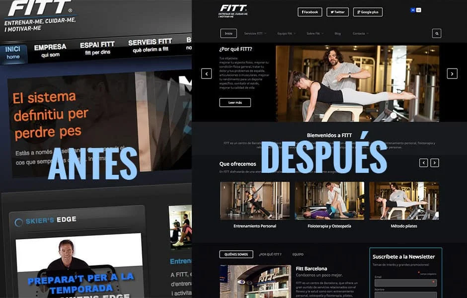 nueva pagina web estudio entrenamiento personal barcelona