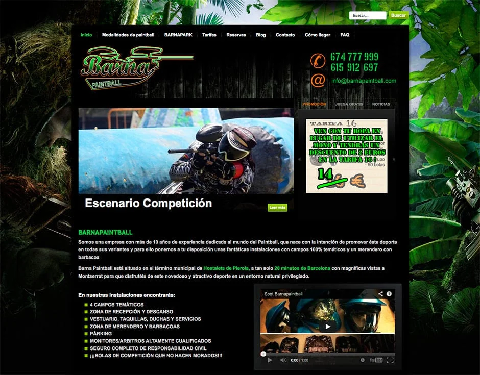 pagina web paintball barcelona eduweb