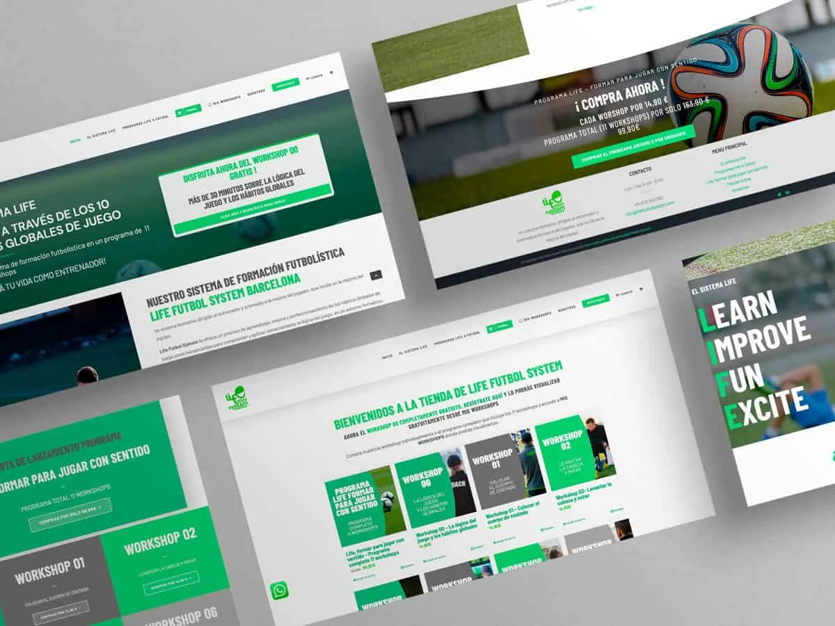 Páginas web de escuela de fútbol